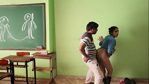 Hot Indian Uniform Girl Fucking in Empty Classroom ️