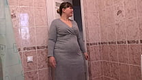 The fat mom stuffed her girlfriend’s panties into her hairy pussy and went home with them. Masturbation with underwear and panty sniffing.