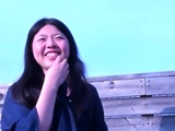 Cheating Asian Woman Sucks Dick on Balcony